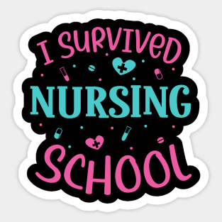 I survived nursing school Sticker